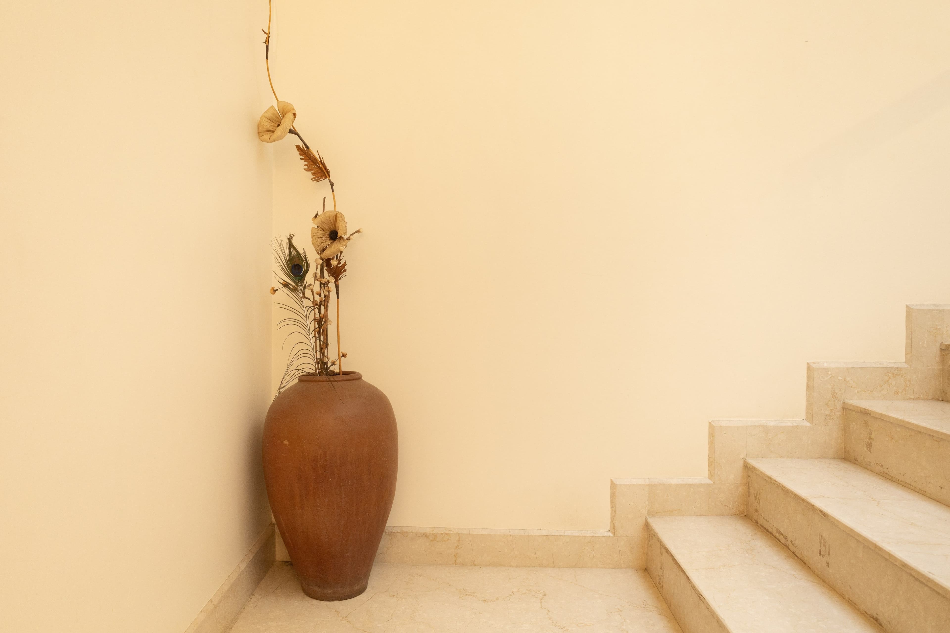 Marble staircase — flooring and stone material detail